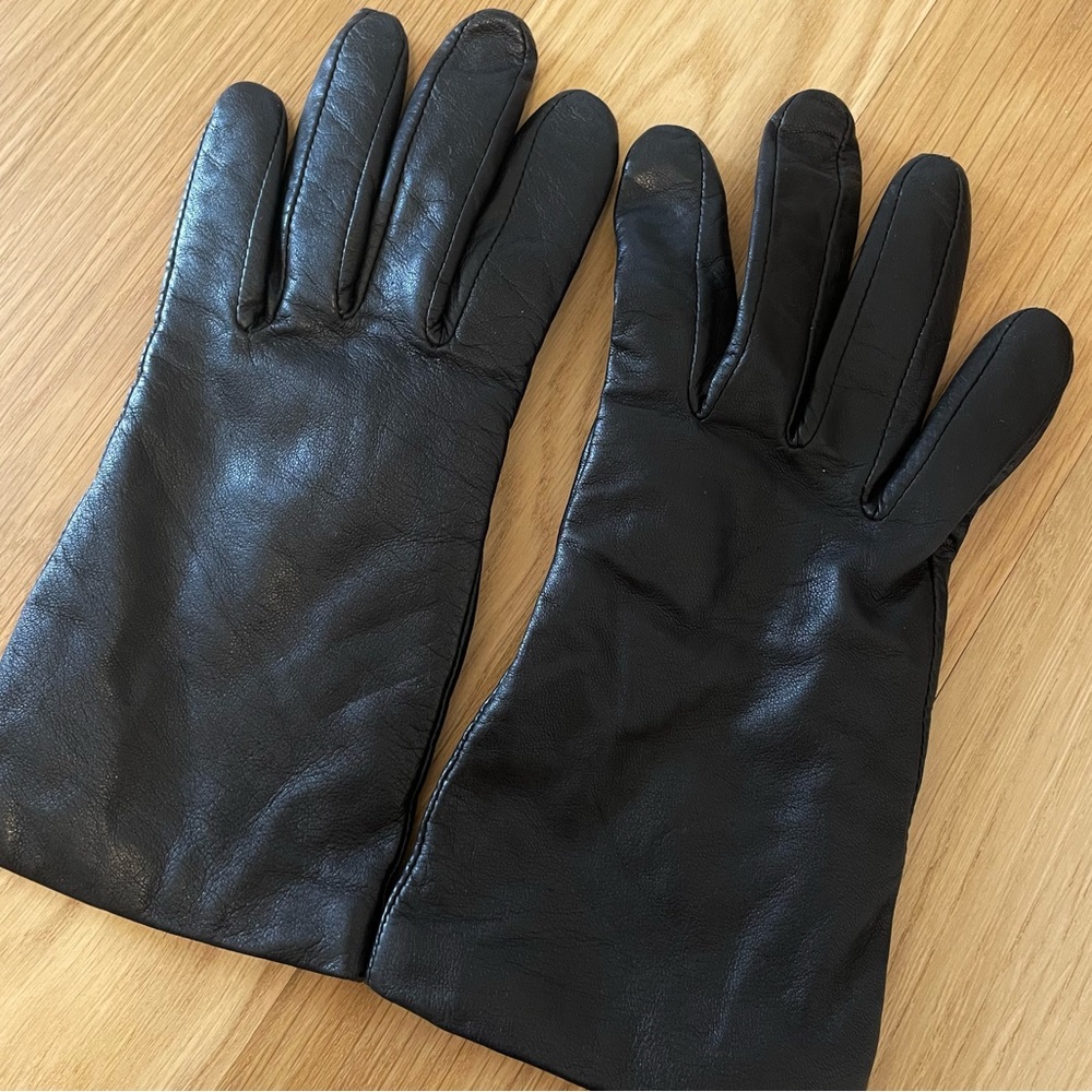 J.CREW Cashmere-lined Leather Touch Screen Gloves
